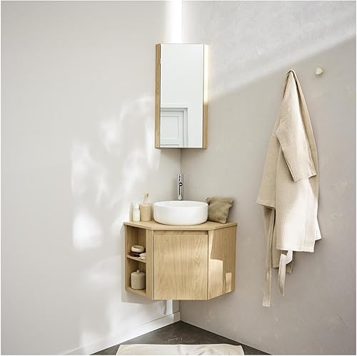 Meuble Simple Vasque décor chêne 45cm Sorrento - Nail Gallerys