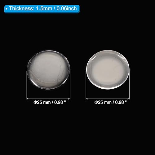 PATIKIL 100 Pcs Autocollants Époxy pour coque Bouteille, Autocollants Scellage Résine Ronde 0,98' pour coque Bouteille pour Fabrication Pendentifs Artisanaux, Badges, Transparent - Nail Gallerys