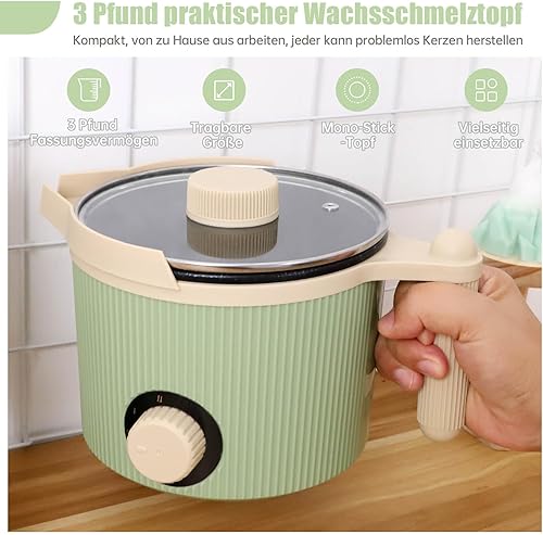 TOAUTO 3LBS Green Wax Melter - Nail Gallerys