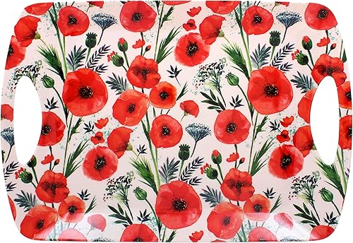 The Leonardo Collection Finola Grand plateau empilable en forme de coquelicot pour servir des plats | Plateaux de service pour accessoires de cuisine | Joli plateau de service pour servir des aliments - Nail Gallerys