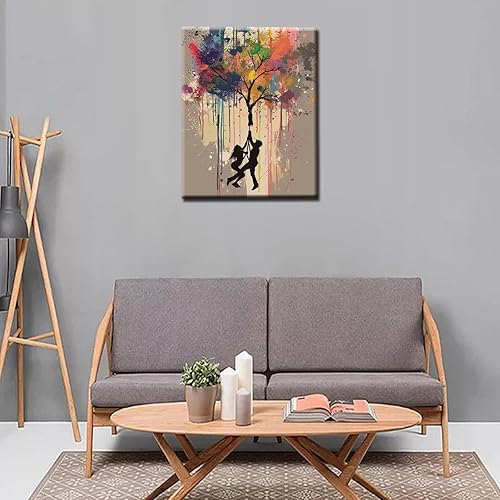 Peinture par numéros à faire soi-même - Style graffiti arc-en-ciel - Pour enfants et adultes - Pour débutants - Peinture acrylique - Pour la maison, le salon - Cadre manuel - Nail Gallerys