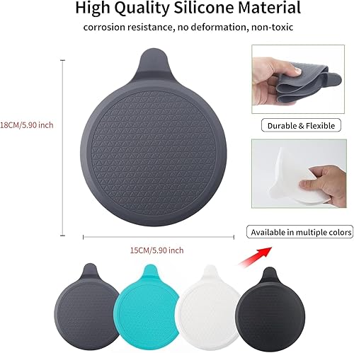 Tomario Silicone Bathtub Stopper, Bouchon d'évier Extra Large de 6 », Bouchon de Douche Universel pour évier de Cuisine et Salle de Bain (Blanc) - Nail Gallerys