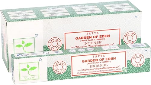 Satya Garden Of Eden Earth Lot de 6 bâtons d'encens - Nail Gallerys