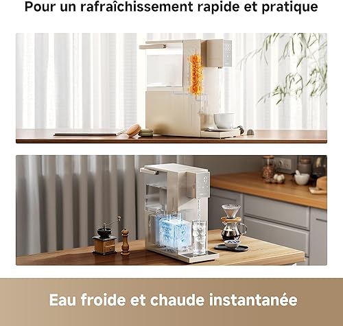 DREAME C10 Distributeur d’eau chaude et froide instantanée de comptoir, eau purifiée, température réglable, sans installation, stérilisation UV, filtration multicouche, réservoir 2,7L - Nail Gallerys