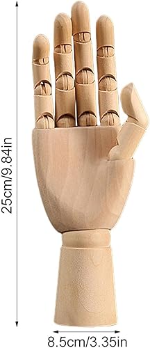 Sghtil Modèle de Main en Bois Flexible Mannequins de Main Articulé Mannequin pour Exercice de Dessin - Nail Gallerys
