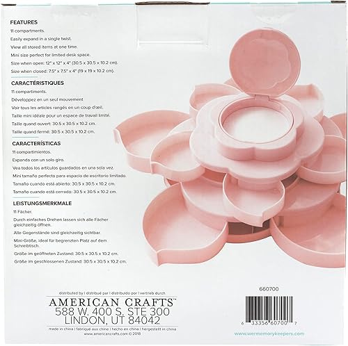 We R Memory Keepers WR660700 WR BLOOM Mini rangement Rose, Papier, Taille unique - Nail Gallerys