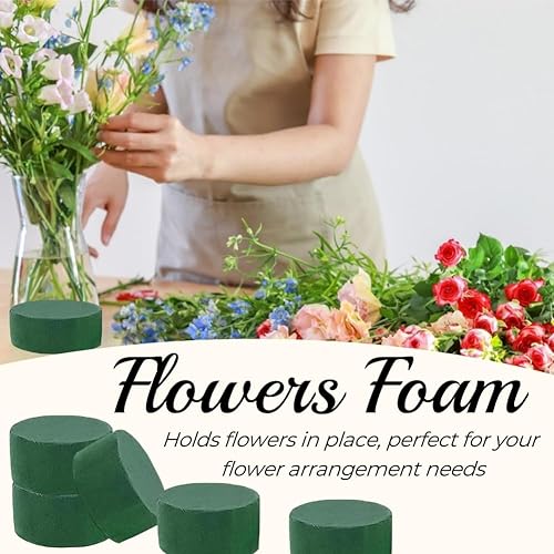 Mousse Florale,9pcs Mousse pour Fleurs,Mousse Florale Humide,Cylindre en Mousse Florale Florale,Éponge à Piquer pour Fleurs,Bloc De Mousse Florale,Mastic Floral,Mousse De Fleur Ronde Humide et Sèche - Nail Gallerys