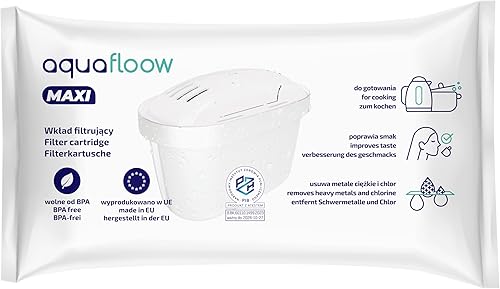 Aquafloow Lot de 12 Cartouches Filtrantes Eau | Compatibles Brita Maxtra+, Maxtra Pro, Marella, Style, Elemaris | Réduction de Chlore, Calcaire, Métaux Lourds - Nail Gallerys