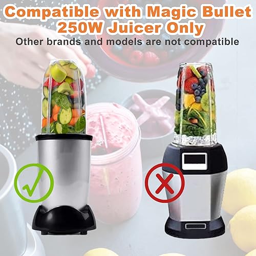 Lames croisées et Plates avec Joints en Caoutchouc Pièces de Rechange adaptées pour Magic Bullet 250W(Cross),Lame d'extracteur de Rechange pour mélangeur Magic Bullet, - Nail Gallerys