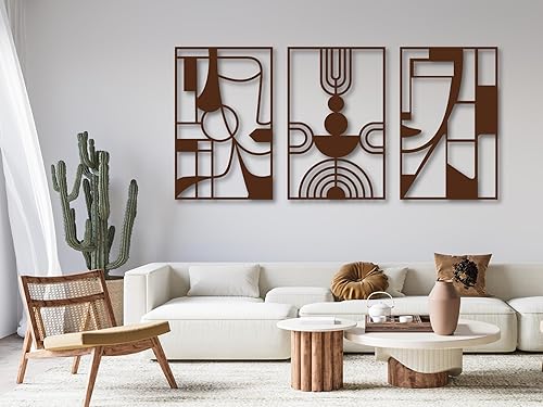 VAILLA ® Lot de 4 fleurs décoratives murales en bois - Motif floral - Décoration murale 3D - Grande décoration murale pour chambre à coucher, salon et cuisine - Pablo Picasso 1 - Nail Gallerys