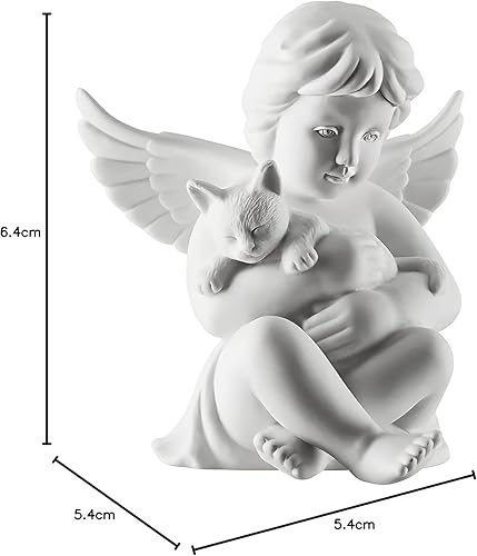 Petit Ange Blanc Mat avec Chat - Nail Gallerys