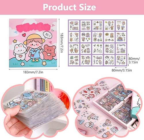 100 Pièces Stickers Kawaii, Sticker Filles de Dessin Animé Mignon, Kids Scrapbooking PUC Sticker, Stickers Scrapbooking, Autocollant Enfant, pour Scrapbookings, Portable, Bouteilles, Décoration DIY - Nail Gallerys