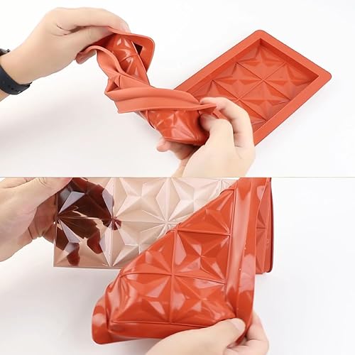 LdawyDE Moule Tablette Chocolat, 30 Cellules Moule Pepites de Chocolat Antiadhésifs en Silicone 3 Pièces Formes Multiples Mini Tablette, Facile à Démouler, avec 2 Compte-Gouttes - Nail Gallerys