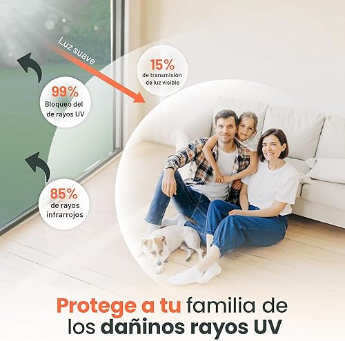 Perfect Cover - Film de Protection Brise-Vue Miroir, avec Isolation Thermique, économie d'énergie, Protection UV et intimité, raclette Incluse, Autocollant pour fenêtre et Verre (90x300) - Nail Gallerys