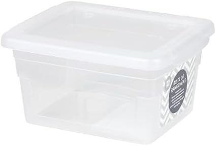 Urban living SUZIE BOITE DE RANGEMENT EN PLASTIQUE 1,3L AVEC COUVERCLE CLIP 16X13XH8,7CM - Nail Gallerys