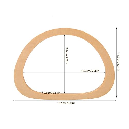 2 pièces Petite Poignée en Bois pour Bricolage à la Main Sac à Main Accessoires Sac à Provisions Poignée - Nail Gallerys