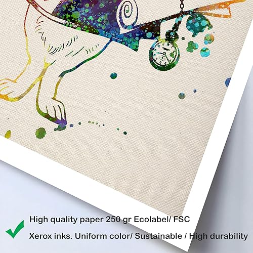 Nacnic Lot de 3 affiches pour enfants et chambre d'enfants. Style aquarelle Alice au pays des merveilles. Format A3, sans cadre. - Nail Gallerys