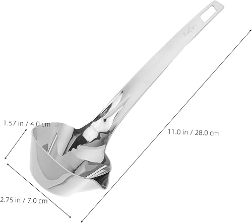 VERDANVERSE Cuillère Cuillères Séparateur D'Huile Pour La Cuisson Louche À Soupe En Acier Inoxydable Louche À Soupe Avec Bec Verseur Petite Louche Louche À Sauce Louche À - Nail Gallerys