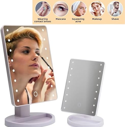 Generico miroir cosmétique éclairé avec 16 LED (26,5 x 17) - Nail Gallerys