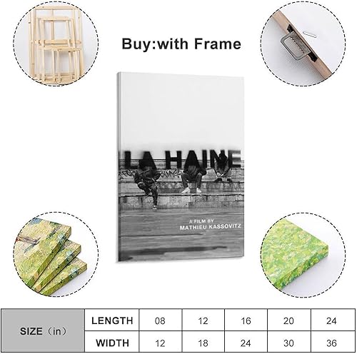 suumyo Poster du film La Haine - Décoration de chambre, affiche artistique pour chambre à coucher, salon - 30 x 45 cm - Sans cadre - Nail Gallerys