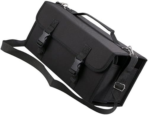 IWOWHERO Étui De Rangement pour Marqueurs Haute Capacité 120 Emplacements Pochette Amovible Bandoulière - Nail Gallerys