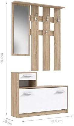 FINLANDEK Vestiaire PEILI 180cm Blanc Chene - Nail Gallerys