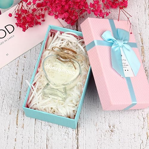 Dinikally Personnalisé lune de miel Sable Keepsake Jar avec texte cadeau pour mariage engagement voyage - Nail Gallerys