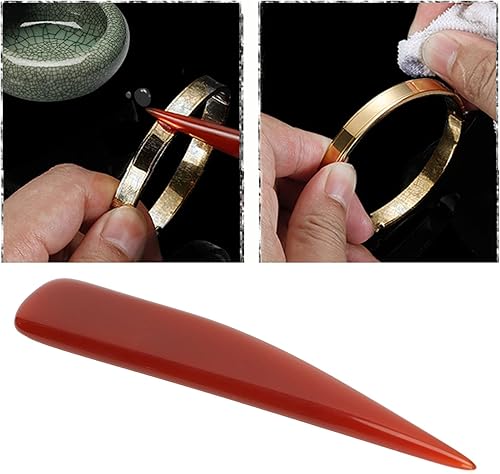 10 cm polissage brunissoir naturel Agate couteau pour or argent bijoux polissage à la main brunissoir (couleur aléatoire) - Nail Gallerys