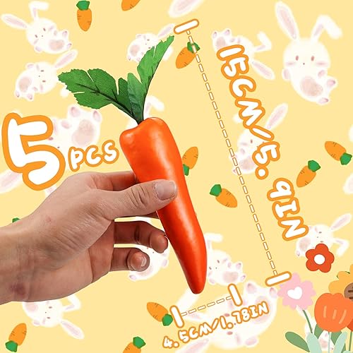 Lorigun 5 Pcs Simulation De Carottes Légumes Artificiels Décorations De Maison Et Cuisine - Nail Gallerys