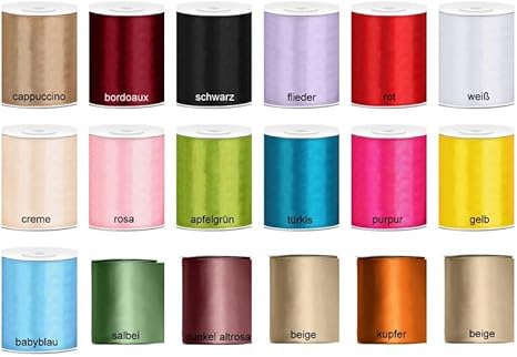 Ruban de satin de 10 cm de large - Ruban à découper, au mètre, cérémonie, mariage, anniversaire, fête, décoration, nœuds de chaise (jaune, 3 m) - Nail Gallerys