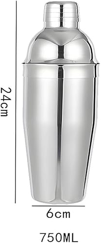 Le shaker à cocktail en acier inoxydable dispose d'une passoire intégrée et est adapté pour mélanger une variété de boissons. Kit à cocktail de 750 ml, que ce soit dans un bar, à la maison ou lors - Nail Gallerys