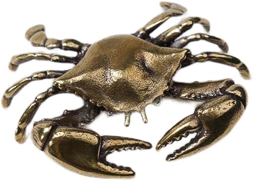 Whychstore Figurine de crabe en laiton pour décoration de maison, bureau, artisanat en cuivre pur, unique pour les collectionneurs et les amateurs de la nature (2#) - Nail Gallerys