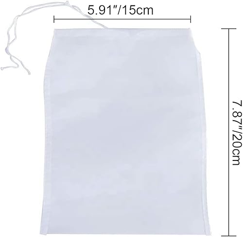 Cozylkx 30 × 45cm Nylon Fine Mesh Food Passoire Sac 48 Microns Réutilisable Cordon Filtre Sacs pour Thé Bière Lait Café Huile Noix - Nail Gallerys