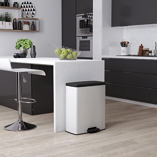 CURVER Poubelle Deco Rectangle 65L, Gris Anthracite, pour Cuisine, Buanderie, Garage, 486x284x615 mm, PP 100% recyclé(version précedente) - Nail Gallerys