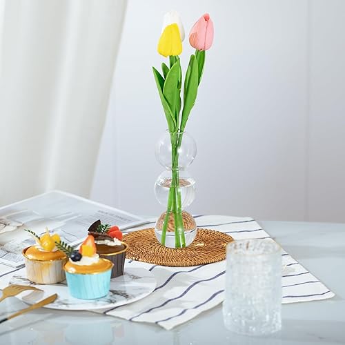 Petit Vase en Verre Transparent Vase en Verre Hydroponique Moderne pour Décoration de Table Salon Mariage Forme de Boule - Nail Gallerys