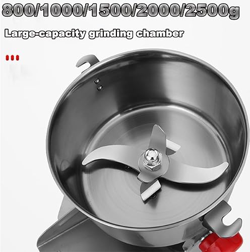 Moulin à Grains électrique, Broyeur à Grains Commercial 3000 W, Machine à Poudre De Grande Capacité, Pulvérisateur en Acier Inoxydable, avec Protection Contre Les Surcharges, Moulin à épices 1500g - Nail Gallerys