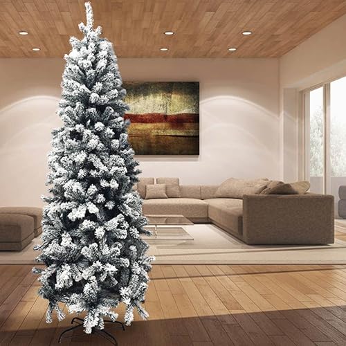 Bakaji Sapin de Noël pin enneigé Super épais Base en Fer Pliable, très Haute qualité, Effet réaliste avec Neige Branches Ouverture à Parapluie (180 cm) - Nail Gallerys