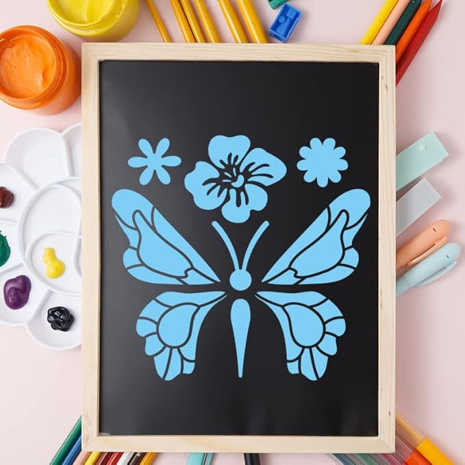 Lot de 12 pochoirs à dessin en forme de papillon - Réutilisables - Pour bricolage et décoration murale - Nail Gallerys