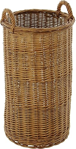 Porte-parapluies en Osier, laqué Naturel, Rond, - Nail Gallerys