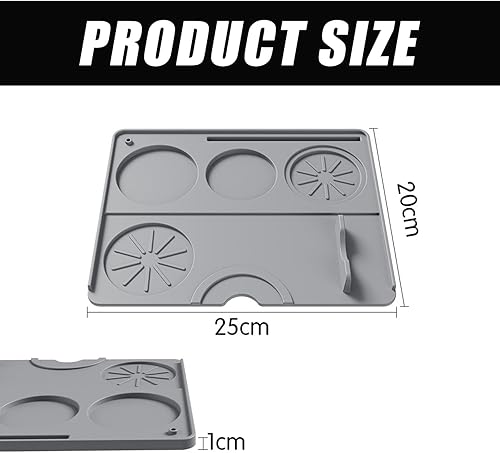 xyuayamz Tapis de Tassage Espresso, Tamping Mat avec Protection des Bords, Tampon Presse Poudre Café, Tapis Tamper de Cafe en Silicone pour Barista Tool Accueil Cuisine Café, Antidérapant, Gris - Nail Gallerys