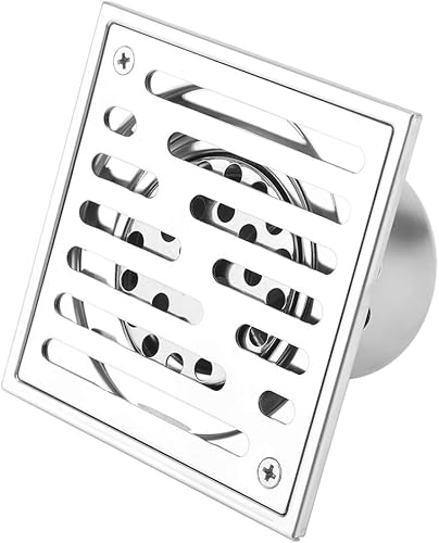 Evacuation Douche Carré,Siphon De Sol,Grille Douche Carré 110Mm,Couvercle De Drain De Douche Carré,Acier Iydable Carré Anti-Odeur Salle De Bain Drain De Sol Porte De Vidange Égouttoir De Douche Grand - Nail Gallerys