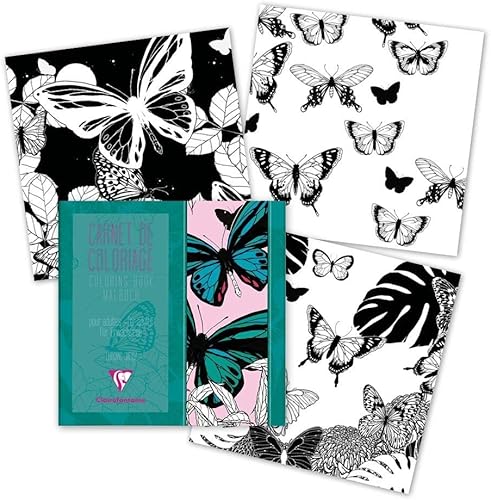 Carnet de coloriage, format 20x20, 36 pages, thème Papillons - Nail Gallerys