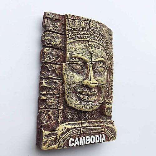 MUYU Magnet Angkor Wat Cambodia Aimant de réfrigérateur 3D Souvenir Souvenir de Collection pour la Maison et la Cuisine - Nail Gallerys