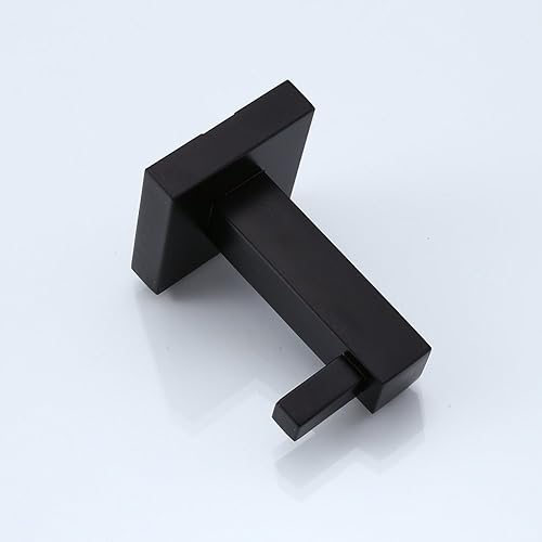 LJLink Crochet mural noir pour serviette de cuisine, Crochet à vêtements de luxe carré de salle de bain, 2 pièces - Nail Gallerys