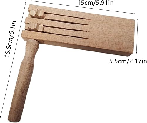 Jouets De Fête à Cliquet en Bois, Baton De Pluie Bébé Crecelle, Tambourin en Bois pour Fête, Match De Foot, événement en-fants, Accessoire Musical Portable pour Adulte Et Enfant,15cm - Nail Gallerys
