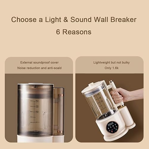 Fiorky Presse-agrumes centrifuge pour fruits, 1500 ml, machine à lait de soja domestique, brise-mur sans résidus, machine à lait de soja, chauffage automatique, machine à briser les murs - Nail Gallerys