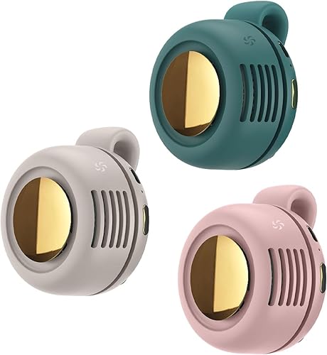 PETSTIBLE Ventilateur à clip de taille, vert, petit pour tour de taille, ventilateur tour de cou, 900 mAh, portable, mains libres, 3 réglages de vitesse pour extérieur, maison, bureau - Nail Gallerys