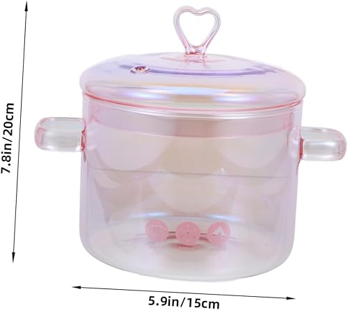 Holibanna Marmite À Ragoût Avec Poignée Ergonomique Et Couvercle En Verre De 1 500 ml - Nail Gallerys