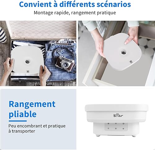 Bear Pliable 4L Portable Humidificateur, Avec Plateau Diffuseur D'arômes, Buse 360° Avec Lumière De Nuit, Minuterie Arrêt Automatique, 28db Ultra Silencieux, Pour Les Bébés Et Les Plantes - Nail Gallerys