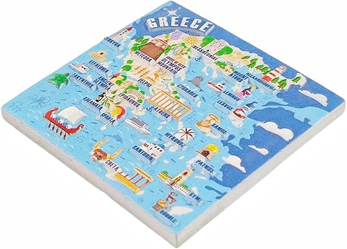 Aimant de réfrigérateur souvenir touristique de la Grèce - Décoration de réfrigérateur - Nail Gallerys